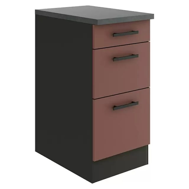 OPTIFIT Nizza407 Küchen-Unterschrank 40 cm Rostrot