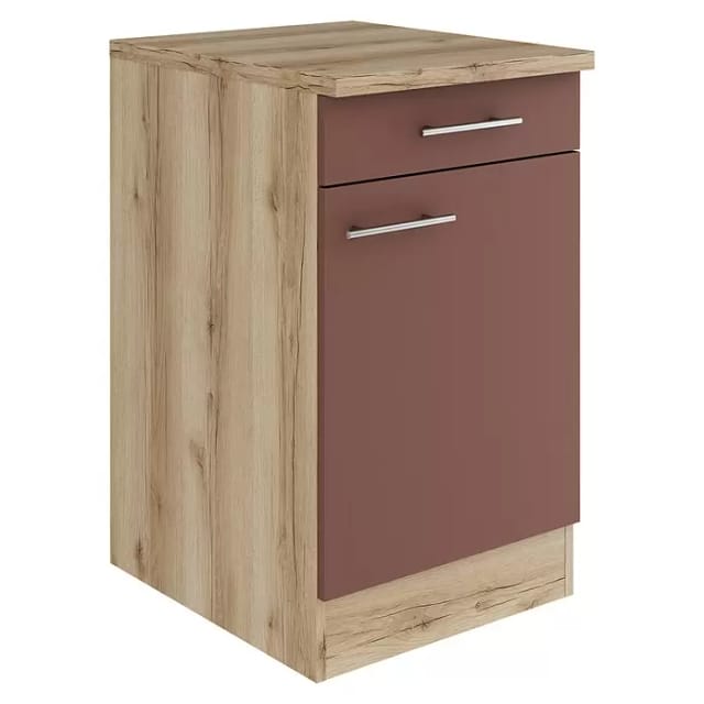 OPTIFIT Bari407 Küchen-Unterschrank 50 cm Rostrot