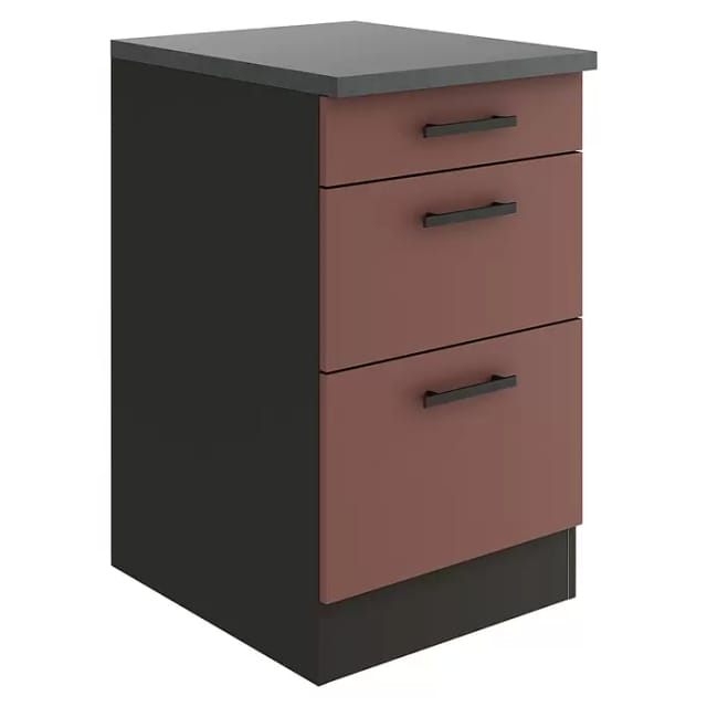 OPTIFIT Nizza407 Küchen-Unterschrank 50 cm Rostrot