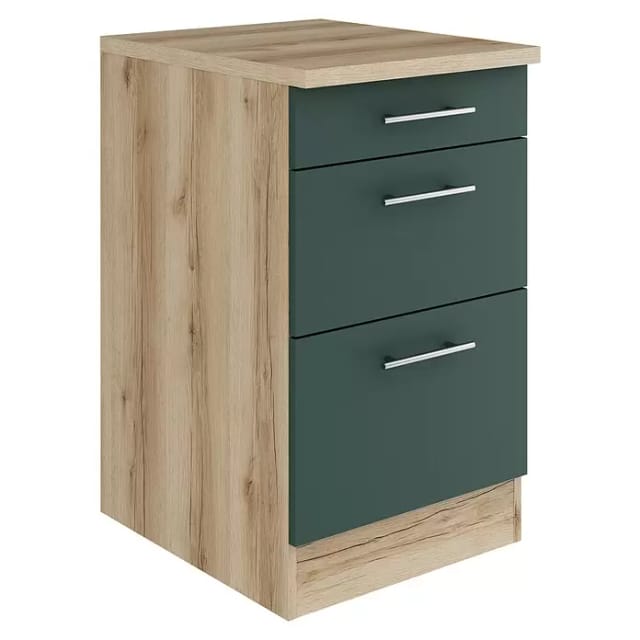 OPTIFIT Savona405 Küchen-Unterschrank 50 cm Steingrün
