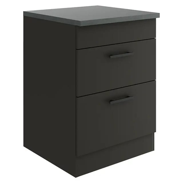 OPTIFIT Madrid420 Küchen-Unterschrank 60 cm Anthrazit Matt