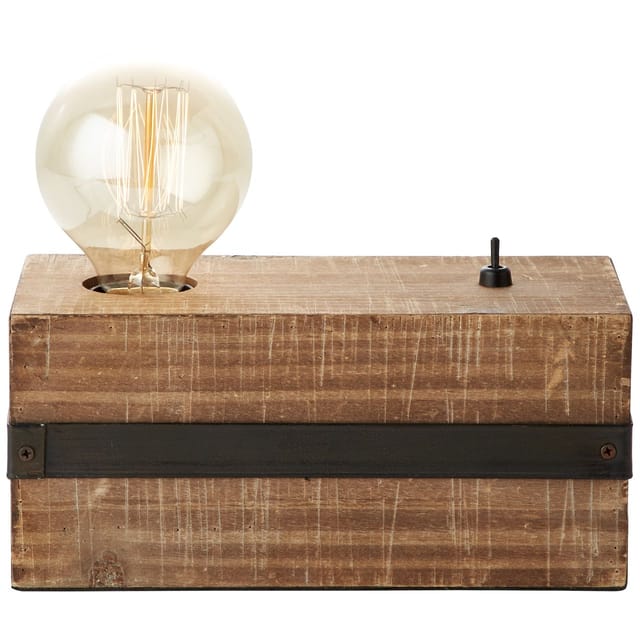 Brilliant Tischleuchte Woodhill Antik-Schwarz FSC®