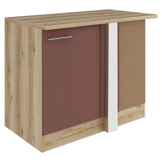 OPTIFIT Bari407 Küchen-Eck-Unterschrank 110 cm Rostrot