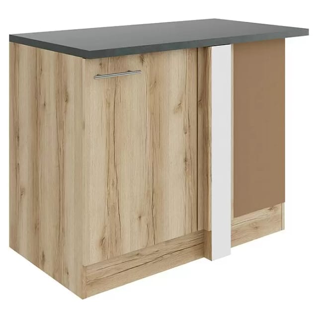 OPTIFIT Livorno290 Küchen-Eck-Unterschrank 110 cm Wildeiche Nachbildung