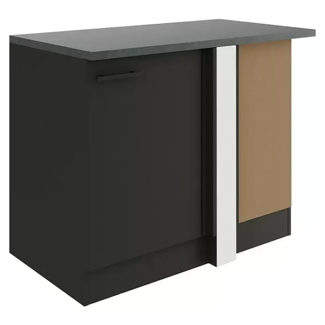 OPTIFIT Madrid420 Küchen-Eck-Unterschrank 110 cm Anthrazit Matt