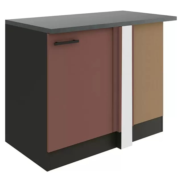 OPTIFIT Nizza407 Küchen-Eck-Unterschrank 110 cm Rostrot