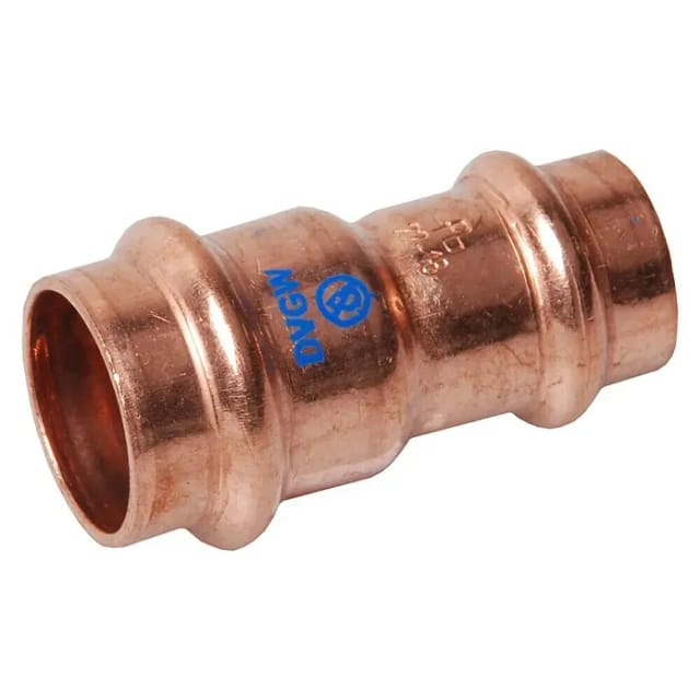 Kirchhoff CU-Reduzier-Doppelmuffe 2 Muffen Blank 22 mm x 18 mm