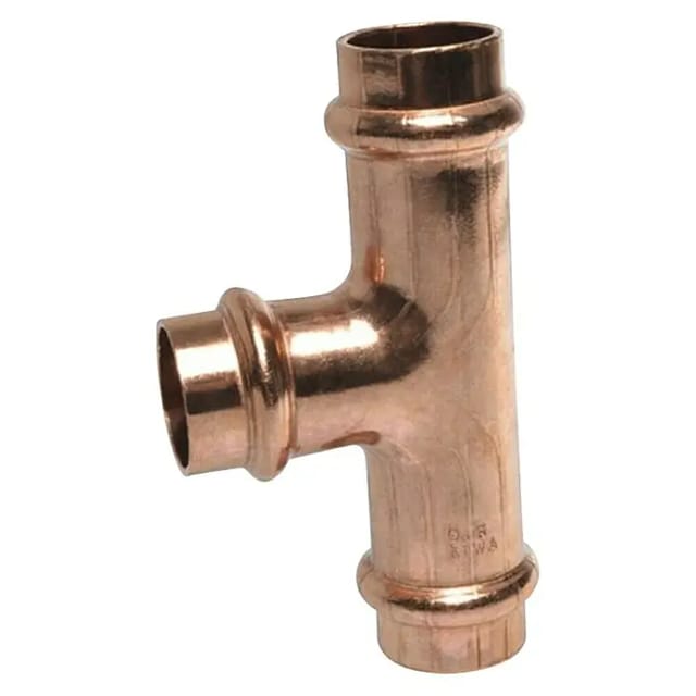 Kirchhoff CU-T-Stück 3 Muffen Blank 28 mm