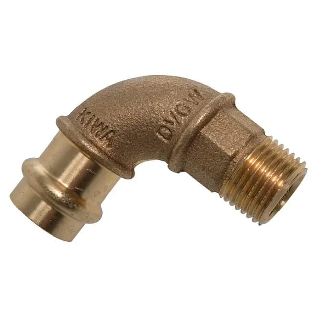 Kirchhoff RG-Winkel 90° 1 Muffe Blank 18 mm x 21 mm (1/2 Zoll AG)