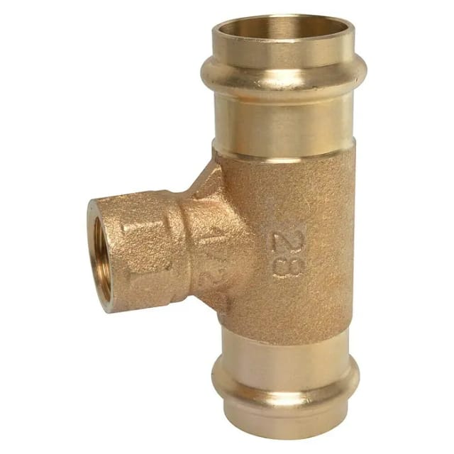Kirchhoff RG-T-Stück 2 Muffen Blank 28 mm x 18,7 mm (1/2 Zoll IG) x 28 mm