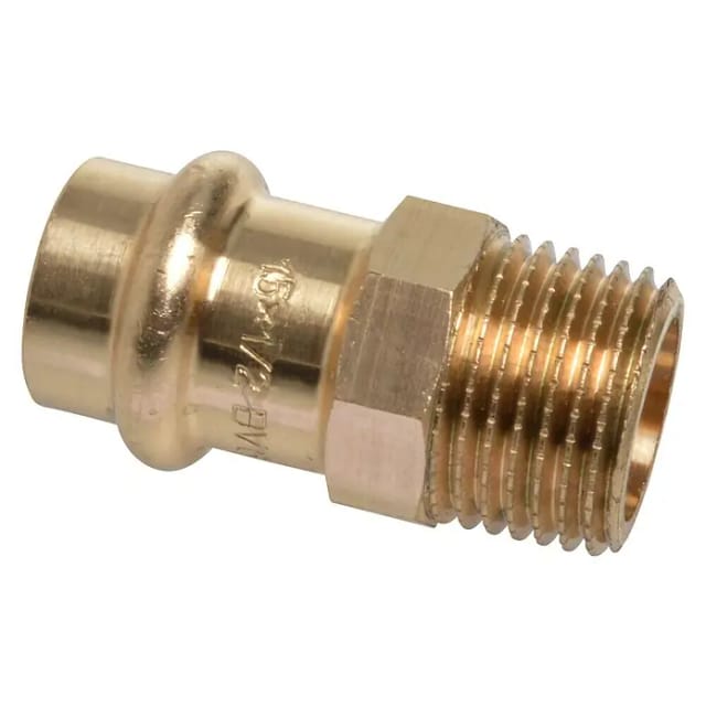 Kirchhoff RG-Übergangsnippel 1 Muffe Blank 15 mm x 21 mm (1/2 Zoll AG) 10 Stück