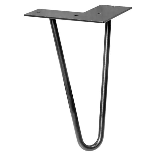Wagner Möbelbein Hairpin Länge 200 mm Schwarz-Matt