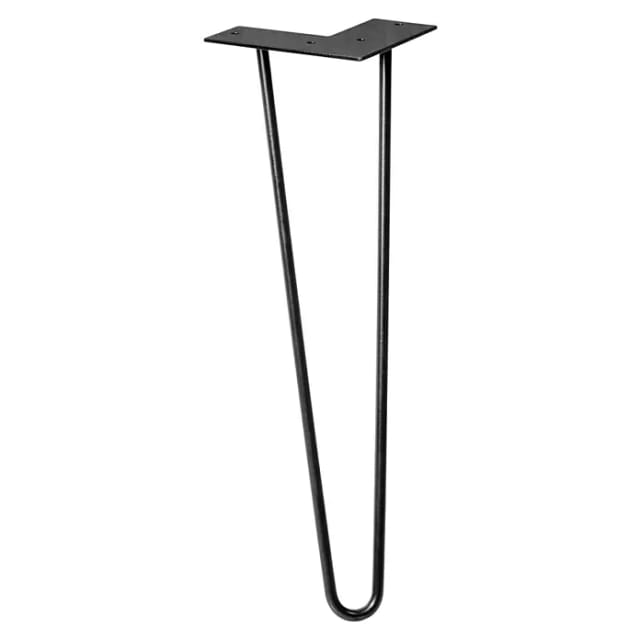 Wagner Möbelbein Hairpin Länge 400 mm Schwarz-Matt