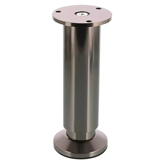 Wagner Möbelfuß Ø 3,8 cm Länge 15 cm - 16,5 cm Edelstahl-Optik