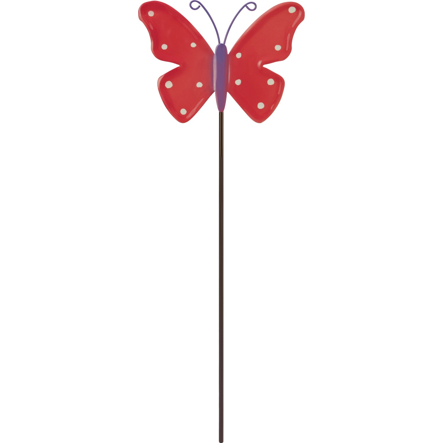 Gartenstecker Schmetterling Eisen 10,8 cm x 0,4 cm x 30 cm Rosa-Violett