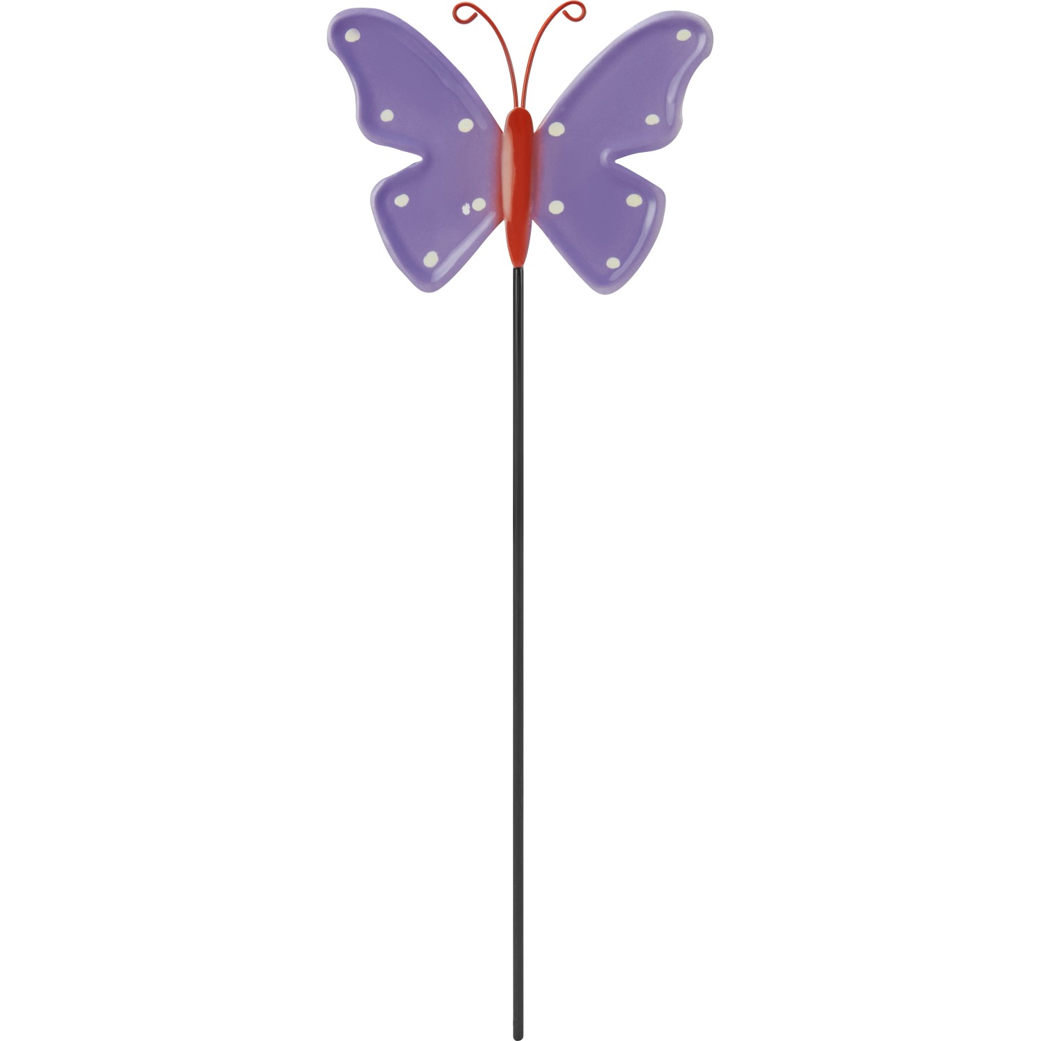 Gartenstecker Schmetterling Eisen 10,8 cm x 0,4 cm x 30 cm Lila-Rosa
