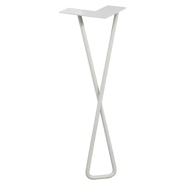 Wagner Möbelbein Hairpin Twist 40 cm Lichtgrau