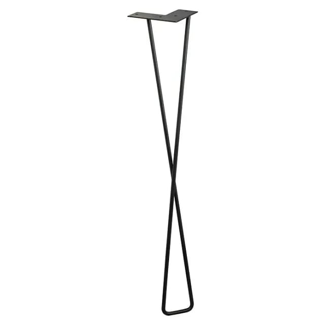 Wagner Möbelbein Hairpin Twist 71 cm Schwarz Matt