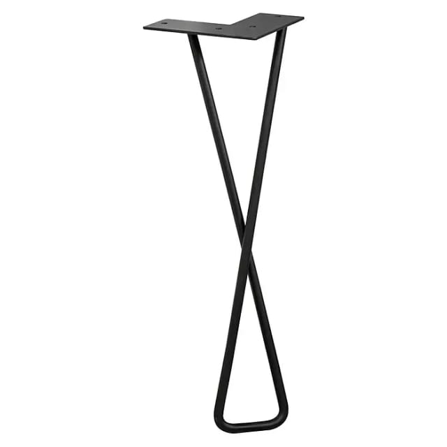 Wagner Möbelbein Hairpin Twist 40 cm Schwarz Matt