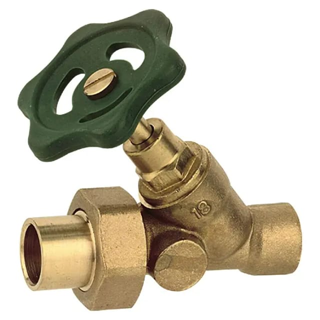 Kirchhoff Schrägsitzventil ohne Entleerung Messing Glänzend 15 mm