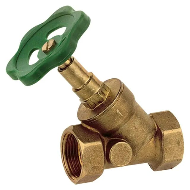 Kirchhoff Schrägsitzventil ohne Entleerung Messing Glänzend 30,3 mm (1 Zoll)