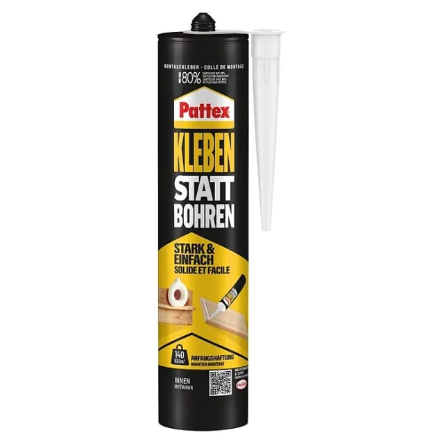 Pattex Kleben statt Bohren Montagekleber 400 g Kartusche Weiß