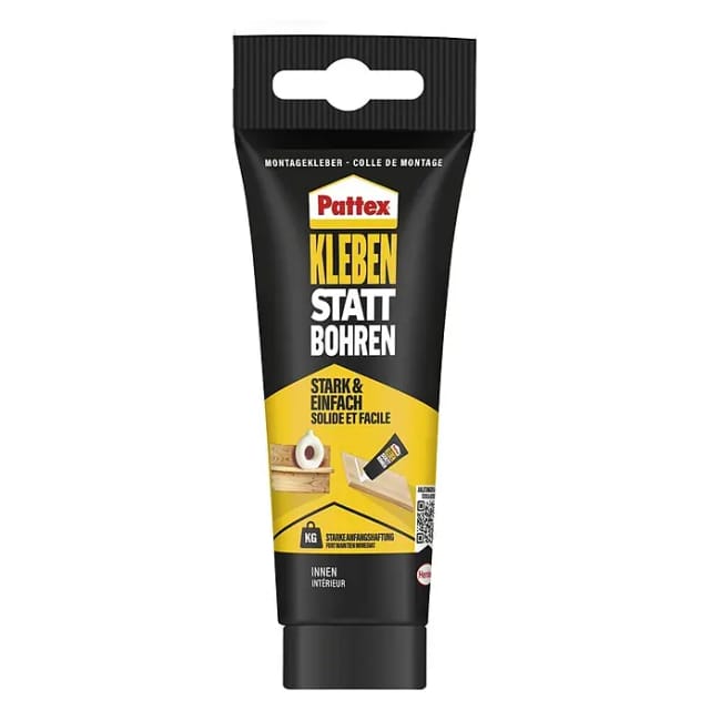 Pattex Montagekleber Kleben statt Bohren Kraftkleber weiß 250g Tube