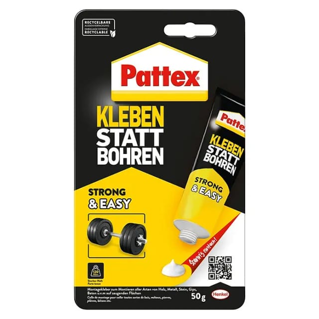 Pattex Montagekleber Kleben statt Bohren Kraftkleber weiß 50g Tube