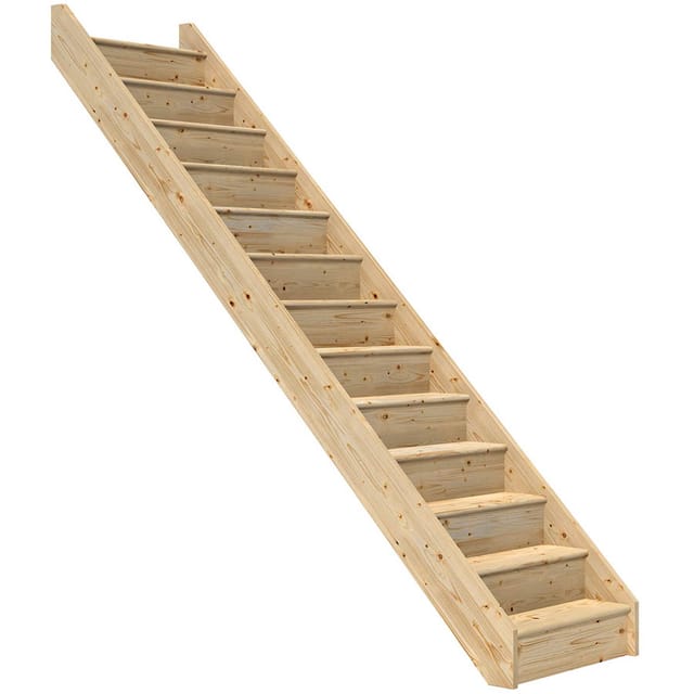 Dolle Wangentreppe Paris gerade mit Setzstufen Buche FSC