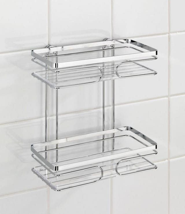 Wenko Wandablage Premium 2 Etagen Edelstahl Glänzend