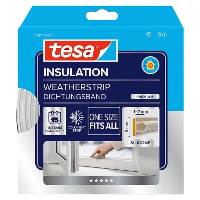 tesa® Insulation Premium Dichtungsband Silikon Transparent 6 m