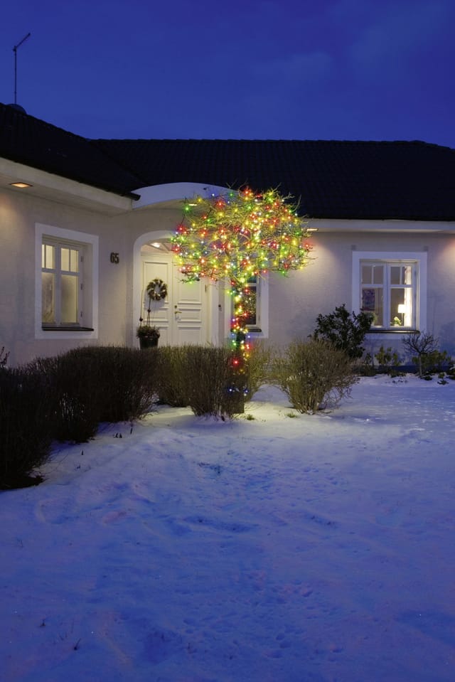 Konstsmide Micro LED Lichterkette 180 bunte LEDs Multifunktion innen und außen