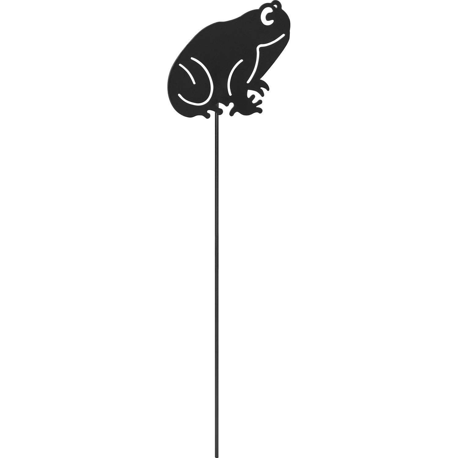 Gartenstecker Frosch Eisen Dunkelgrau 7,5 cm x 0,2 cm x 30 cm