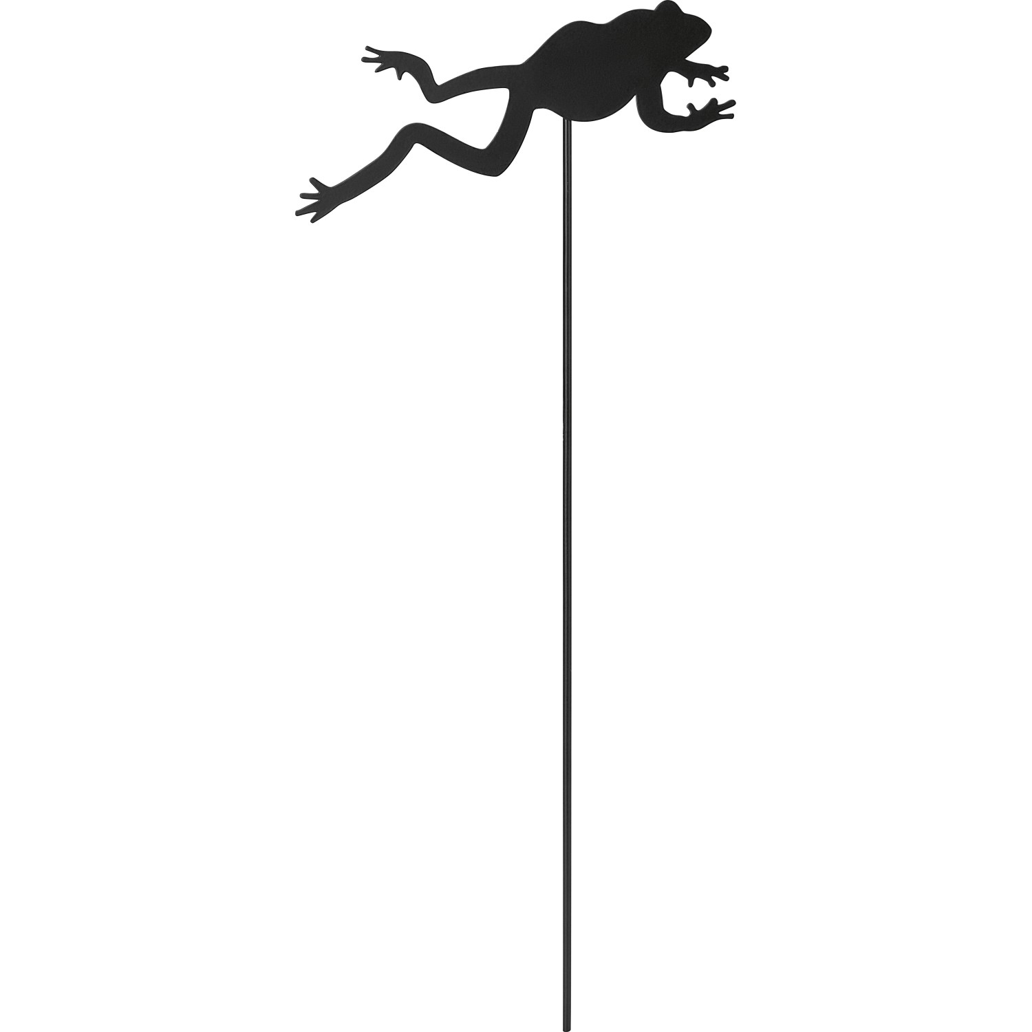 Gartenstecker Frosch Eisen Dunkelgrau 12 cm x 0,2 cm x 30 cm