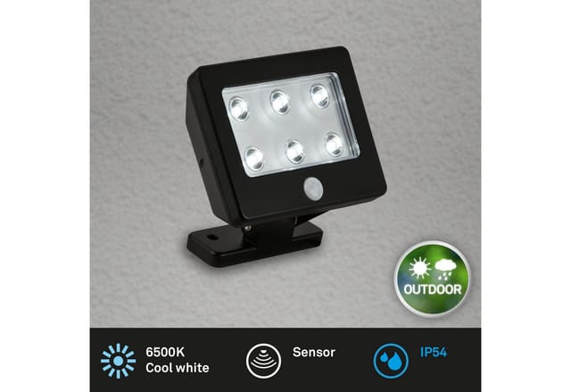 Briloner LED-Außenleuchte Kollig Schwarz 6-flammig 0,06 W mit Bewegungsmelder