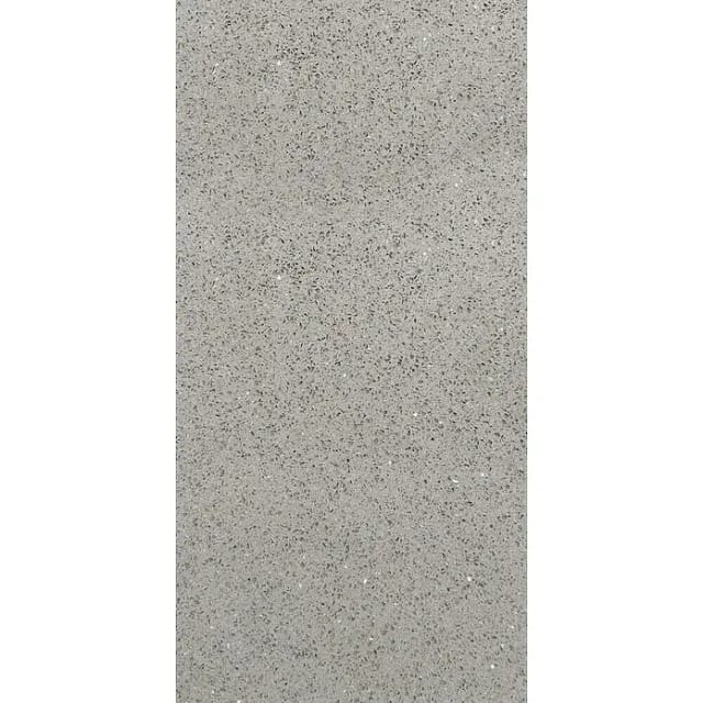 Bodenfliese Quarzkomposit Grau Glänzend Rektifizierung 60 cm x 30 cm