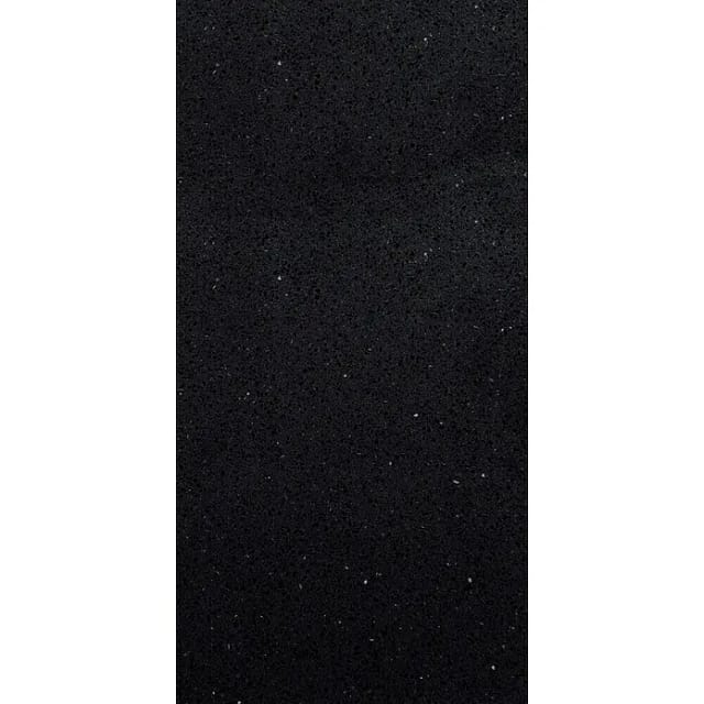 Bodenfliese Quarzkomposit Schwarz Glänzend Rektifizierung 60 cm x 30 cm