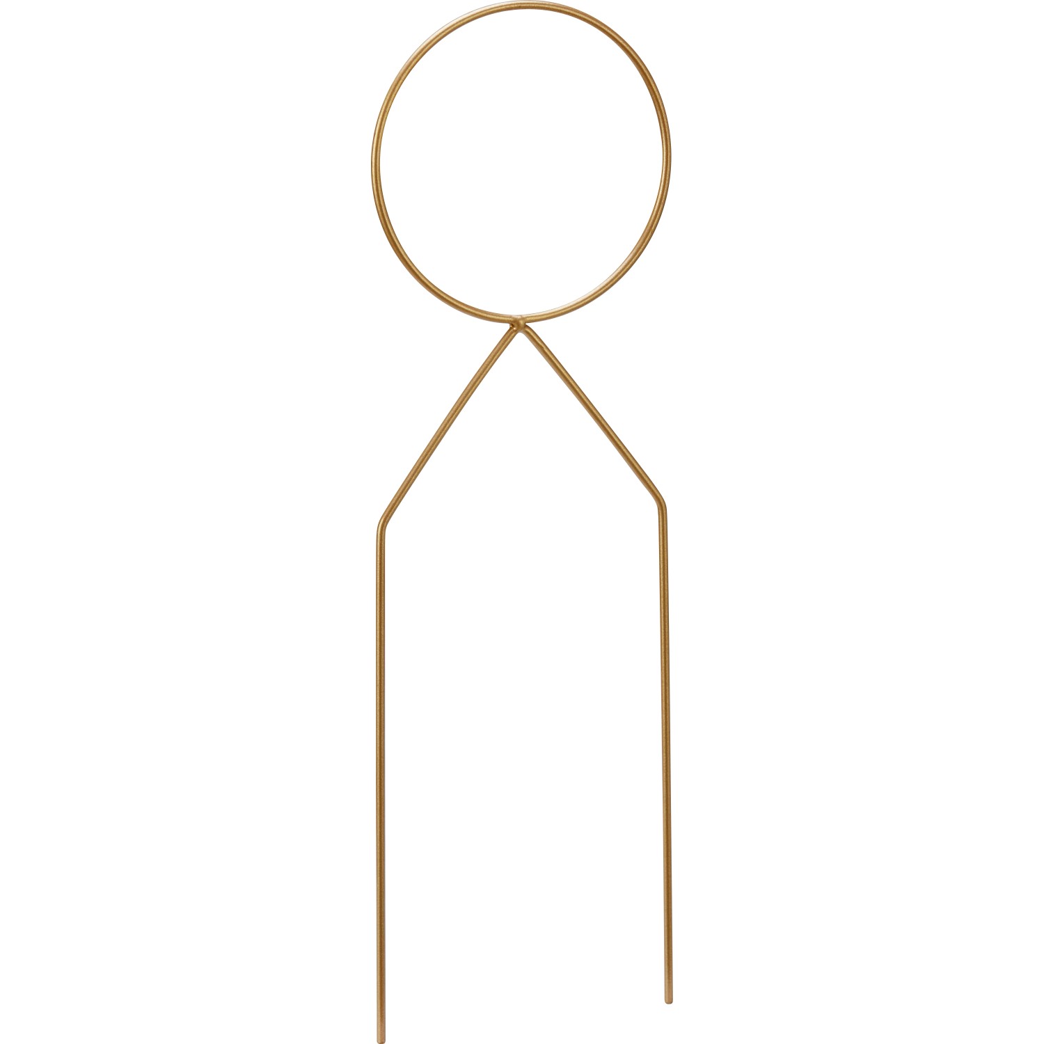 Pflanzstab Form 2 Metall 10 cm x 0,3 cm x 34 cm Goldfarben