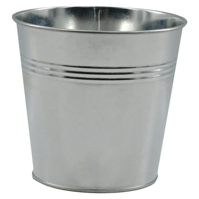 Zink-Übertopf Ø 16 cm x 14 cm Silber