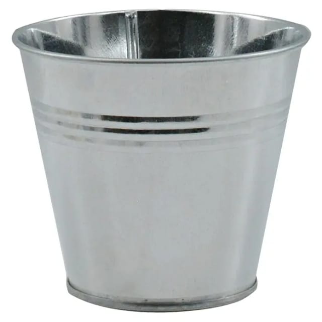 Zink-Übertopf Ø 11,5 cm x 10,5 cm Silber