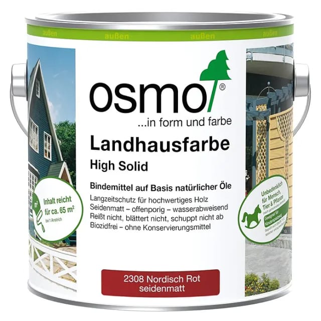 Osmo Landhausfarbe Nordisch Naturölbasis Rot seidenmatt 2,5,