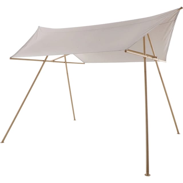 Pavillon Santee mit Stecksystem Stahl-Gestell Taupe 298 cm x 399 cm x 300 cm