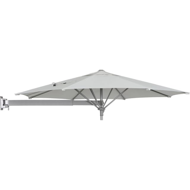 Ampelschirm Ø 245 cm Grau-Silber mit Dreh- & Neigungsfunktion
