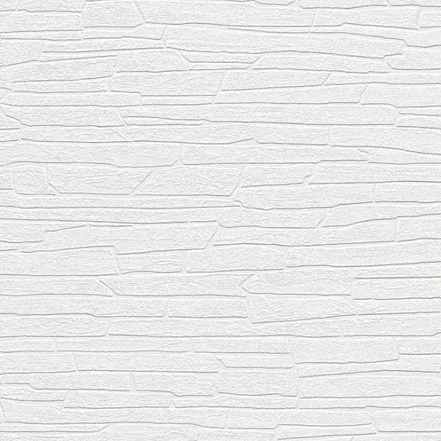 Rasch Vliestapete Wallton 150001 Steine Weiß 10,05 m x 0,53 m