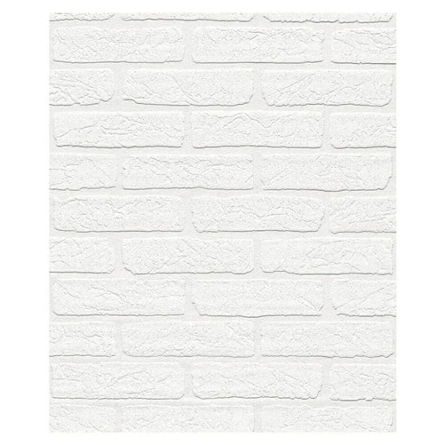 Rasch Vliestapete Wallton 150117 Steine Weiß 25 m x 1,06 m