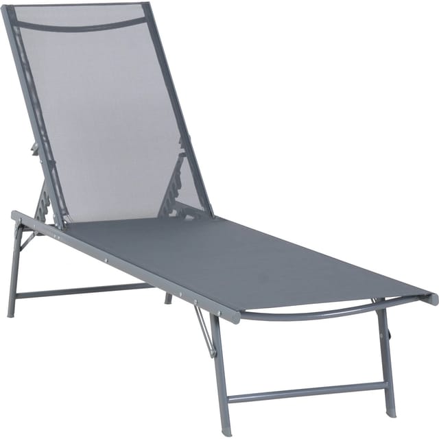 Sonnenliege Casma Stahl Polyester Grau