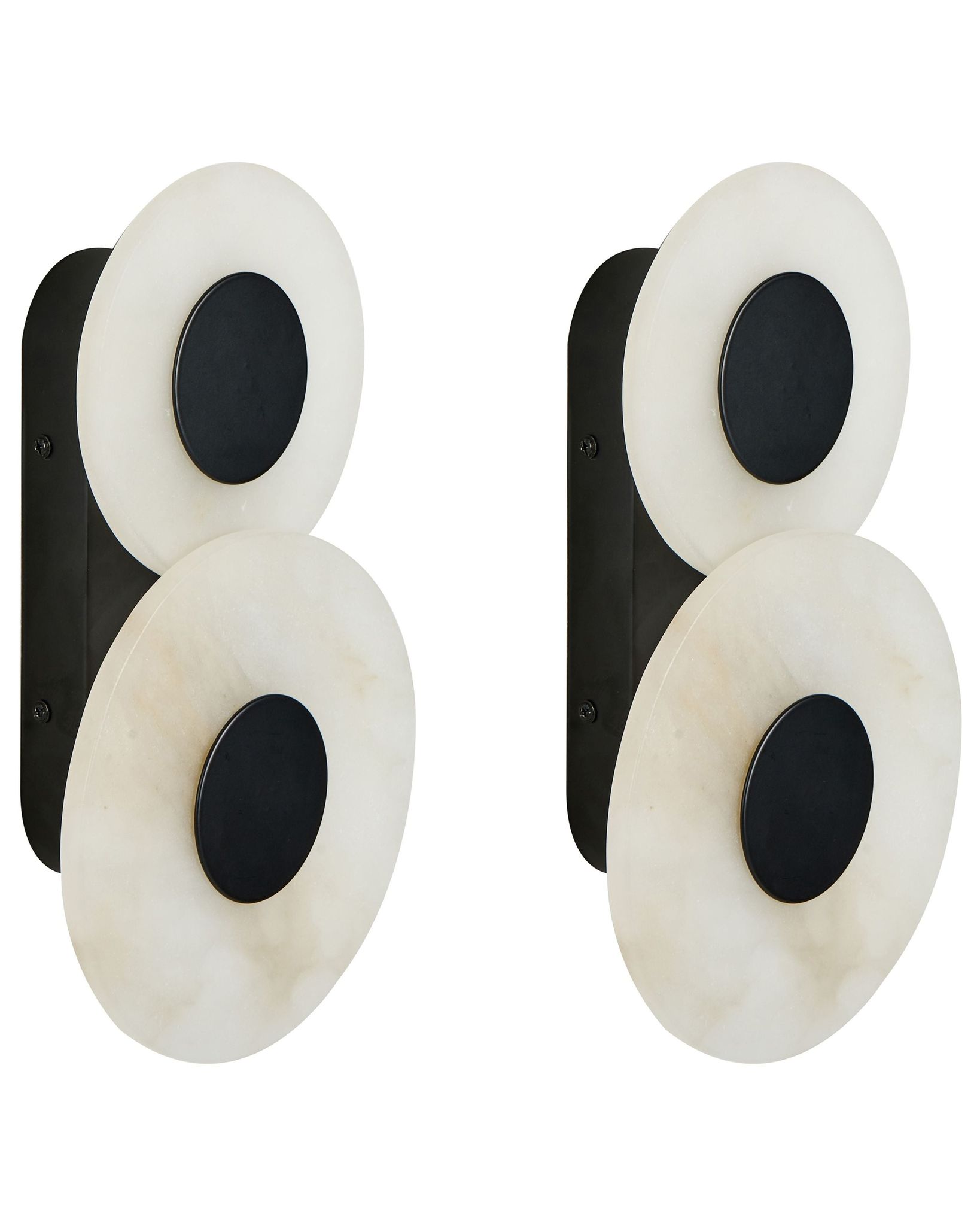 Wandlampe 2er Set Ythan Led Marmor Weiß