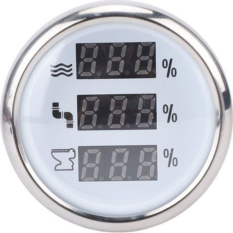 Bellerise – 3-in-1 Wasserstandsanzeiger – Cx6198 52 Mm – Wohnmobil, Lkw, Boot – Hintergrundbeleuchtetes Display