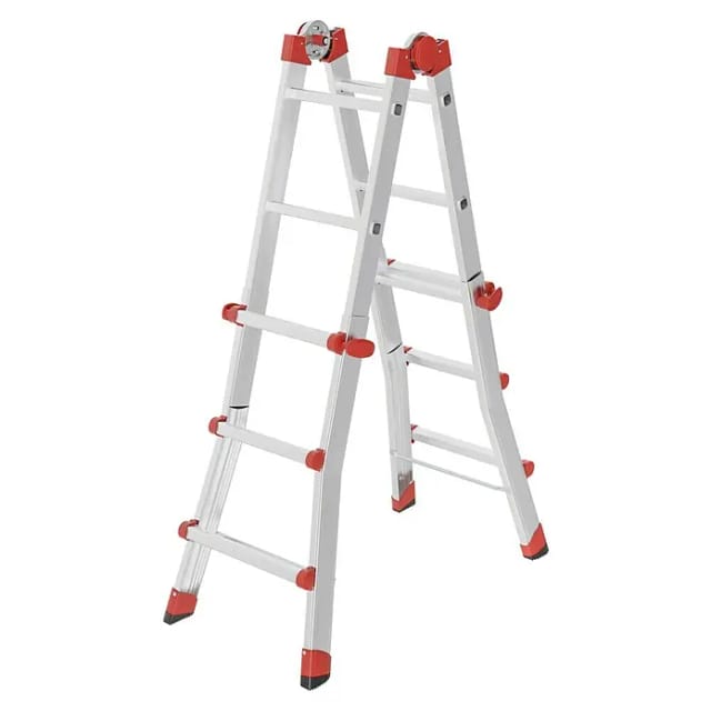 Hailo Alu-Multifunktionsleiter M80 Aluminium 135 cm x 49 cm x 88 cm