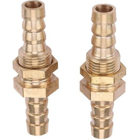 Bellerise – 2 Messingfittings – 6 Mm – Doppelend – Cnc/hydraulik – Naturmessing